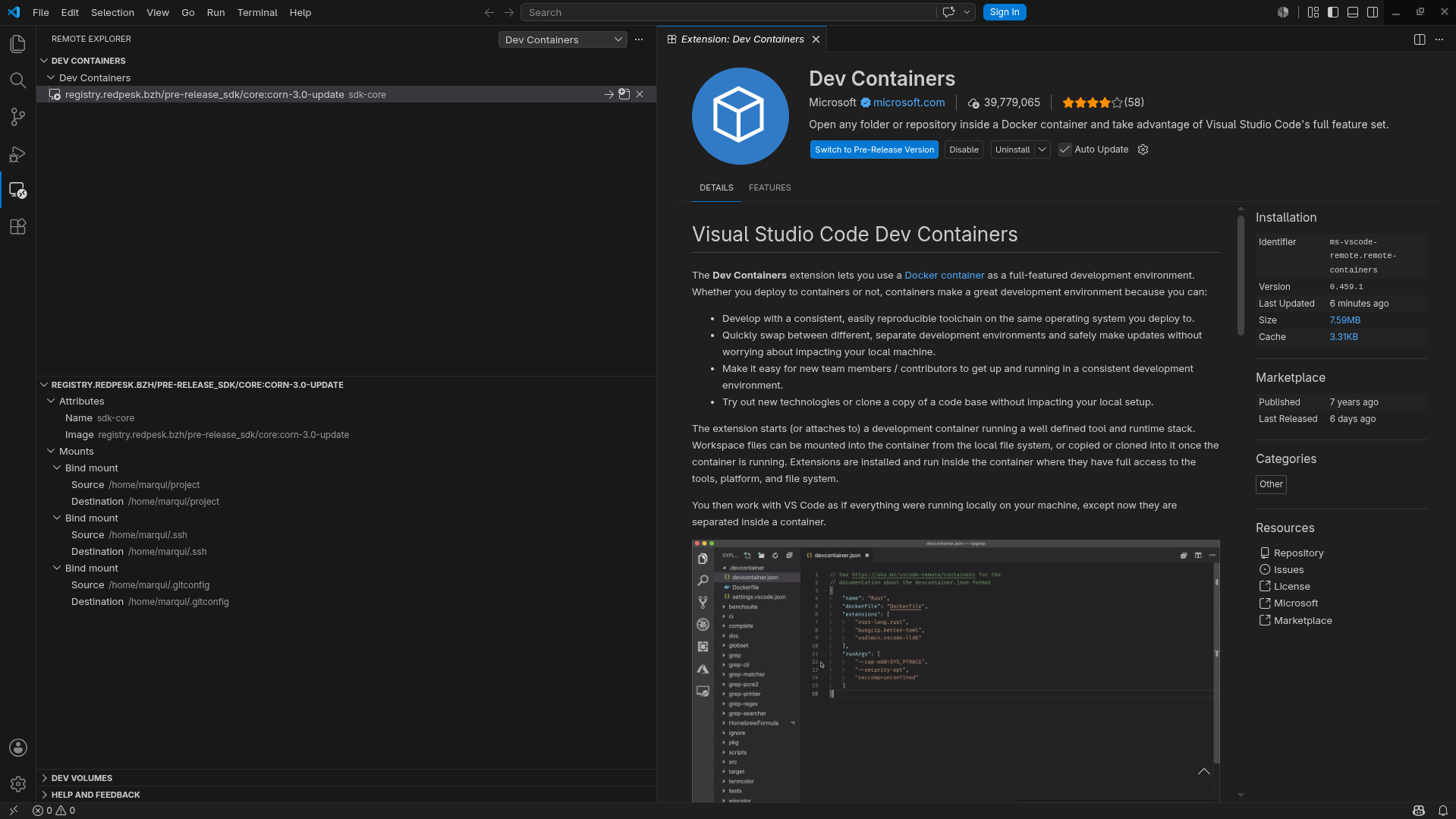 development-environment-core